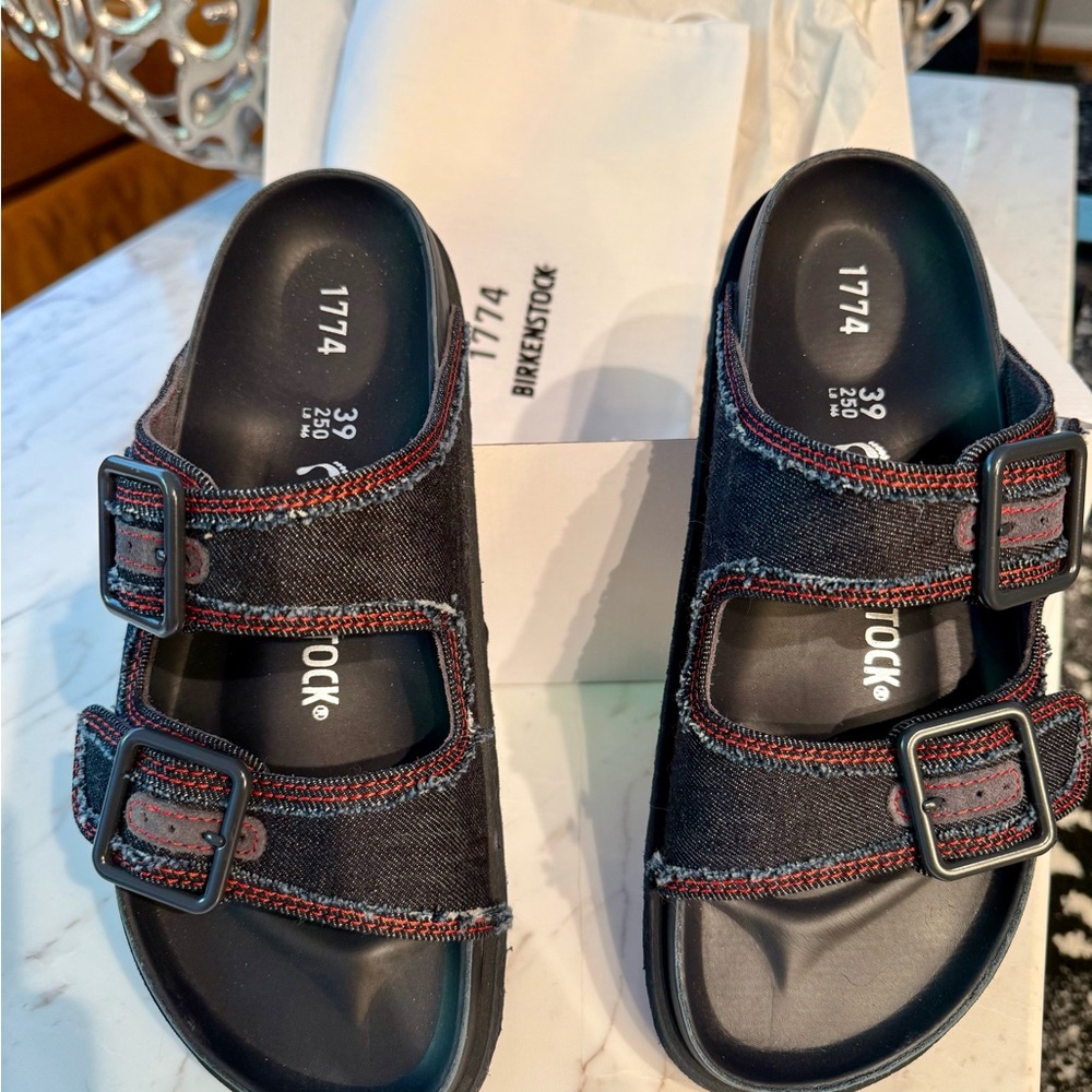 SOLD!!!  
1774 Birkenstock dark denim Arizona.